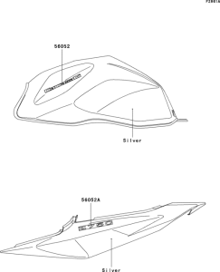 ZR750 Decals(silver)