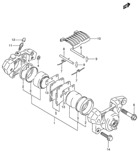 VX800 Задний суппорт