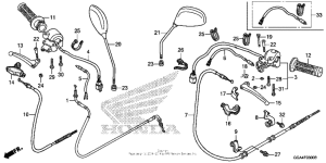 NPS50 Handle lever + switch + cable