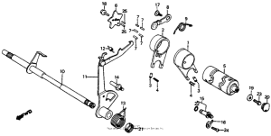 C70 Shift drum + shift fork