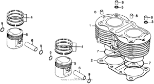 CB360 Cylinder + piston