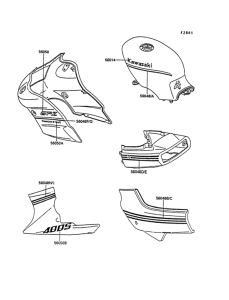 EX400 Decals(red / white)(ex400-a3)