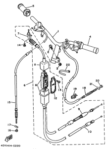 YA50TA Steering handle. cable