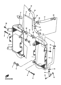 YZ250F YZ250FV Радиатор и шланг