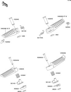 ZX400 Подножки