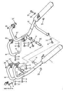 XJ600H (53KW) Выхлопная система