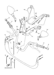 YP250A Steering handle. cable