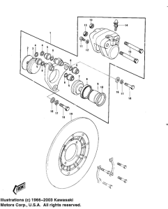 KZ750 Передний суппорт