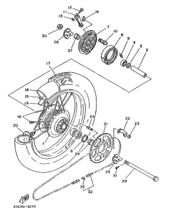 XT125 Переднее колесо