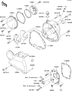 ZR750 Крышки двигателя
