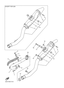 YZ250F Выхлопная система
