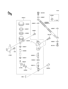 ZX600 Задний тормозной цилиндр