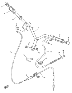 YA50R Steering handle. cable