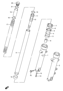 GSF400 Передняя вилка