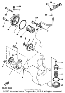 XT350TC (CA ED.) Масляный насос