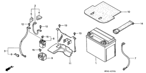 VFR750F Аккумулятор