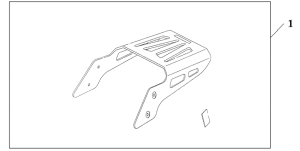 VTX1300S Dlx chrome rear carrier