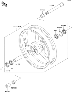 ZX900 Переднее колесо