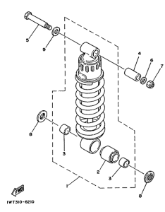 RD350LC Задняя подвеска