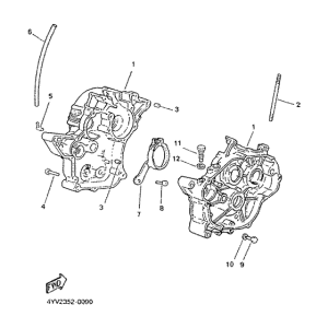 TZR50 Картер двигателя