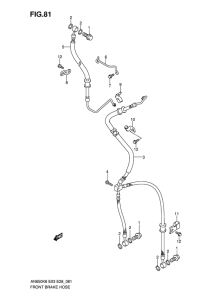 AN650 (ABS) Передние тормозные трубки