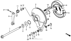 CR250R Rear brake panel 82