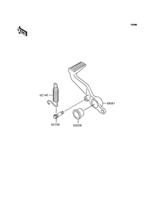 ZX900 Педаль тормоза