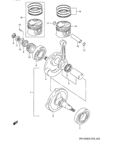 DR125 Вал коленчатый