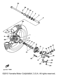 TW200J Переднее колесо