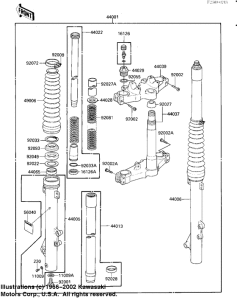 KL250 Вилка передней оси