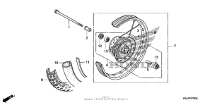 CRF100F Переднее колесо