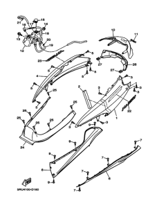 YP400 YP400V Боковая крышка