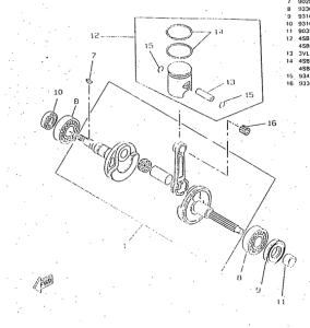 CW50RS Коленвал и поршень