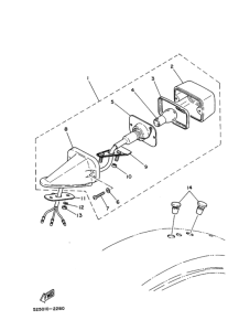 TY175 Габаритный задний фонарь