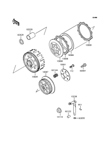 KMX50 Сцепление