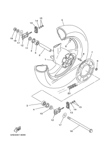 TDR125 Переднее колесо