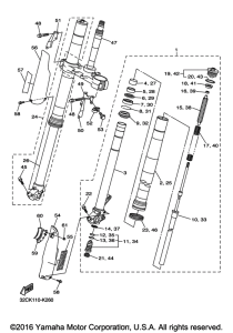 WR250R Передняя вилка