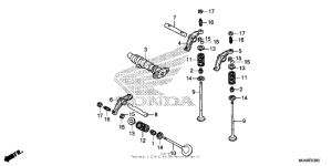 VT750C2B Camshaft valve (fr.)