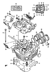 DR750 Головка цилиндров