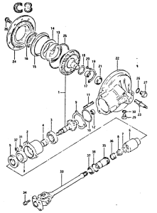 GS650 Карданный вал