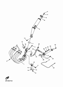 XJR1300C Выхлопная система