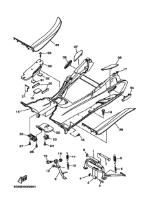 YP250 Support & repose pied