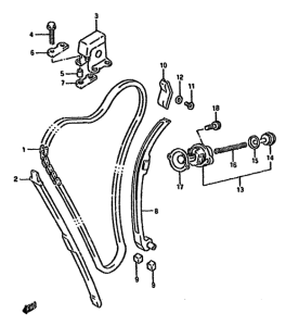GSX750 Держатель направляющей
