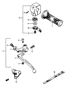 GS1150 Left handle switch