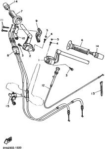 FJ1200A FJ1200AE FJ1200 Рулевой рычаг и кабель