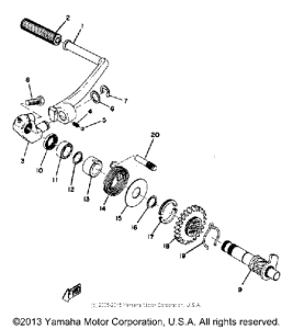YZ125A Kick - starter