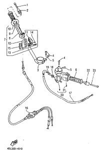 TZR125RR Steering handle. cable