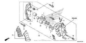 CB1100 (ABS) Передний тормозной суппорт левый