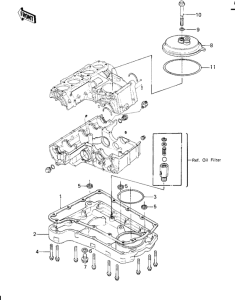 KZ650 Крышка сапуна / маслосборник