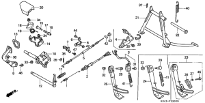 CN250 Stand / brake pedal